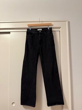 Abercrombie & Fitch Black Wide-Leg Jeans